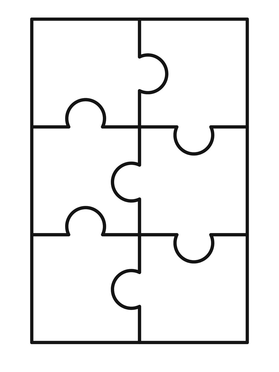 Schwarze Puzzle Vorlage zum Ausschneiden diy Puzzle - Etsy Schweiz