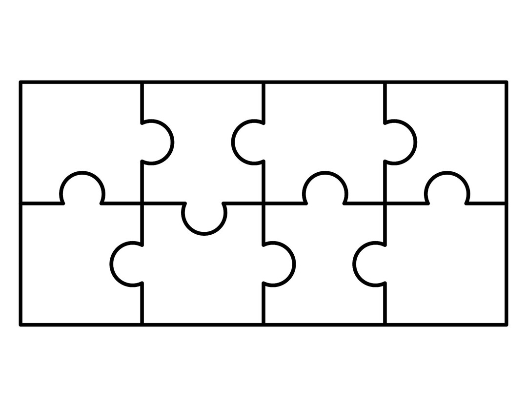 Puzzle Template Cut Out Diy Jigsaw Etsy