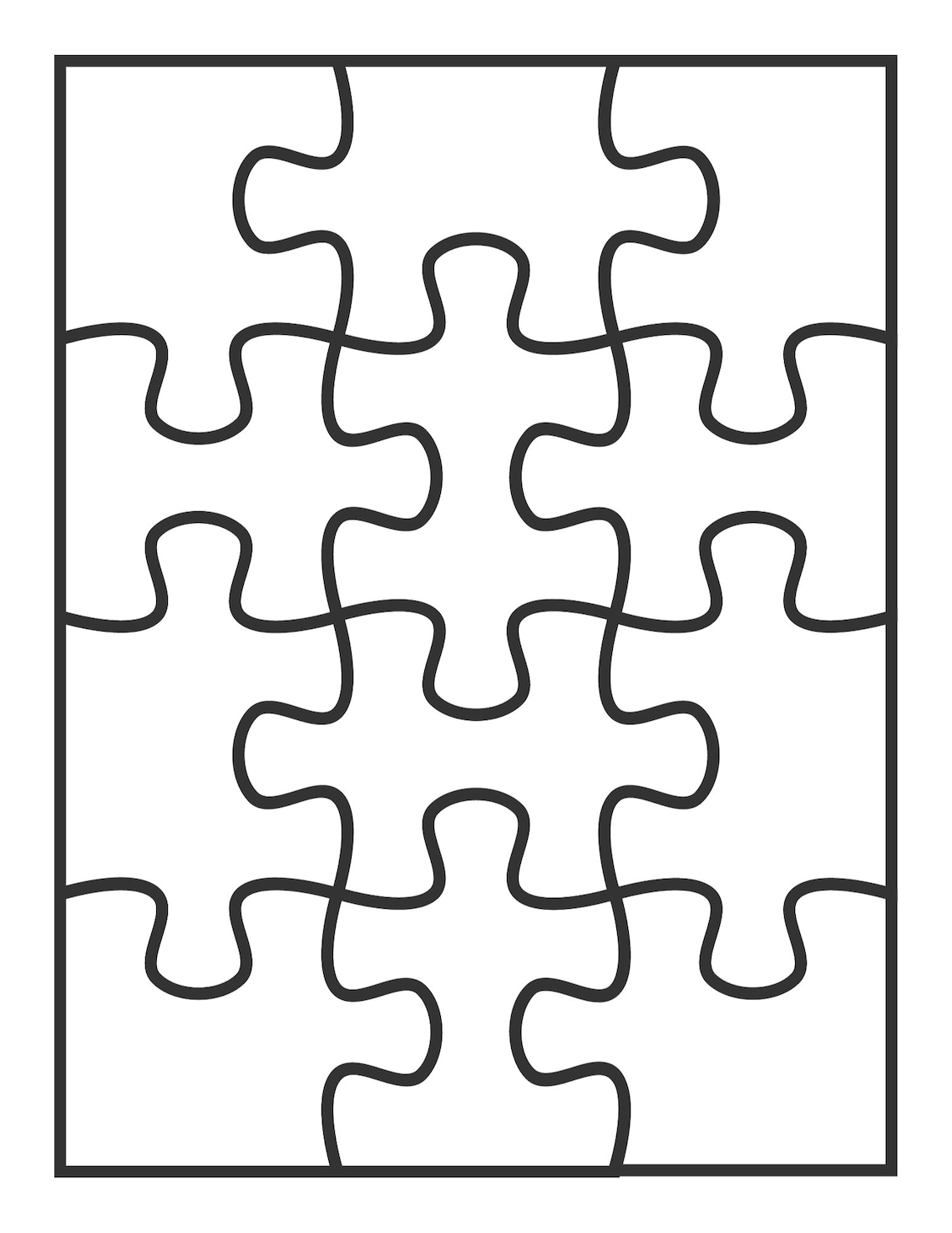 Puzzle Template Cut Out Diy Jigsaw - Etsy Canada