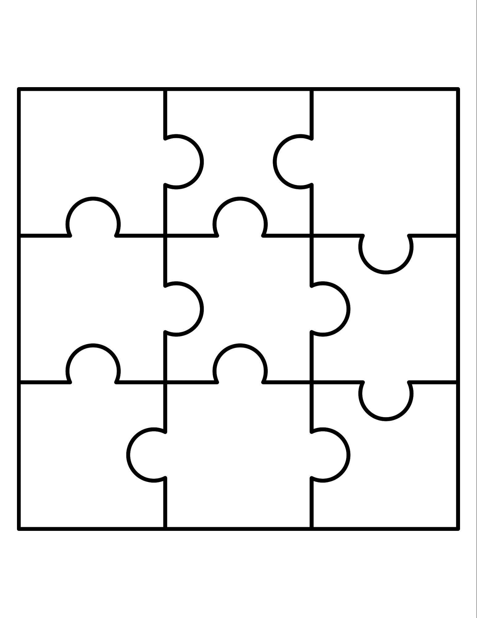 Puzzle Vorlage ausgeschnitten diy Puzzle Etsy.de