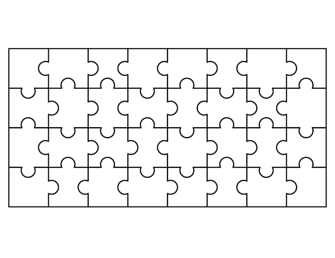 Puzzle Vorlage ausgeschnitten diy Puzzle - Etsy.de