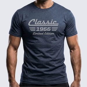 Camiseta de algodón para hombre, edición limitada, con el logo de un coche clásico nacido en 1966.