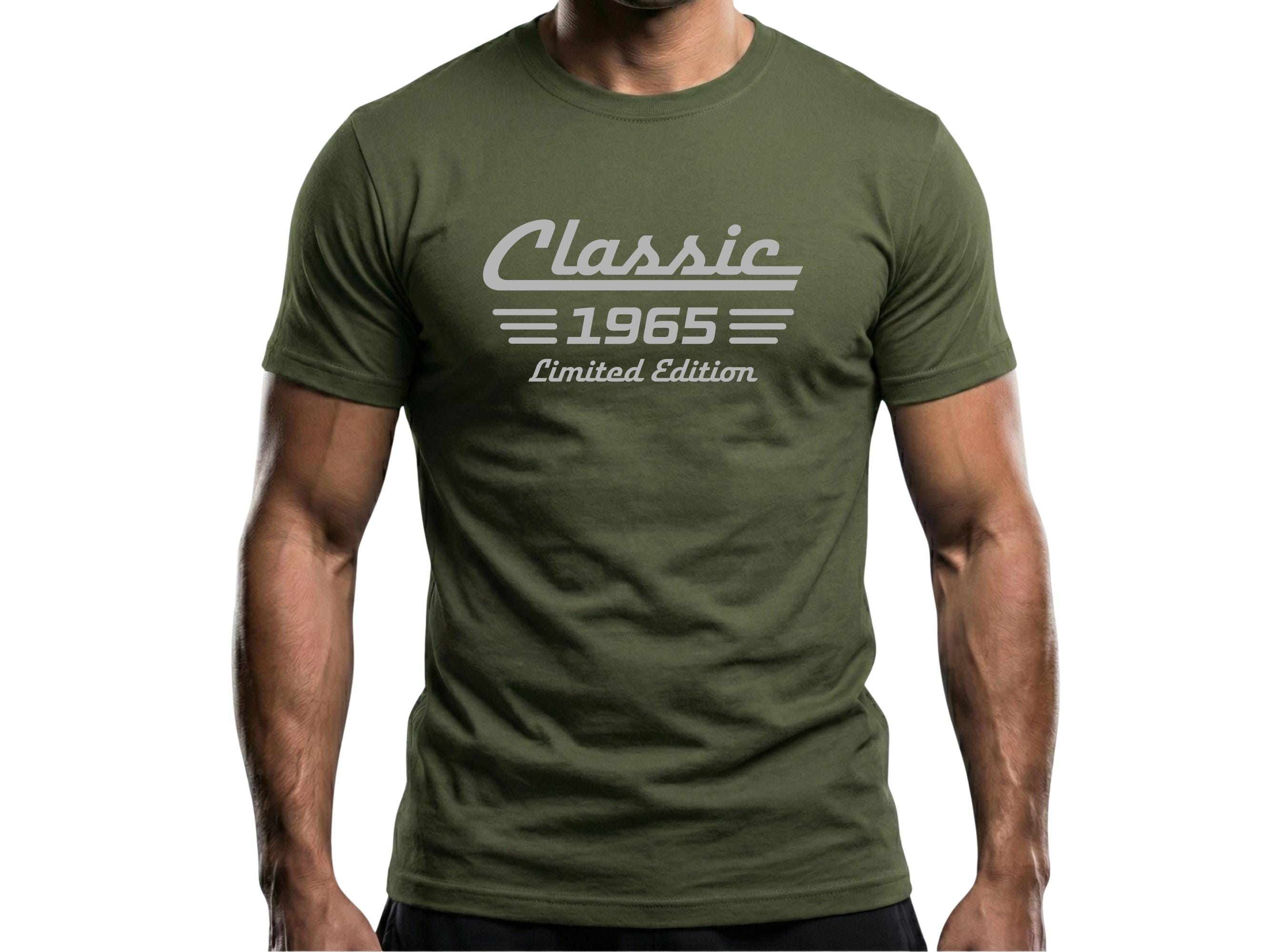 T-shirt Uomo 1965 – Compleanno Anno Di Nascita, Bianco, XXXL, 100% Cotone, Fruit Of The Loom