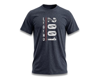 2001, t-shirt Legend, t-shirt 25e anniversaire, né en 2001, avoir 25 ans, t-shirt en coton unisexe