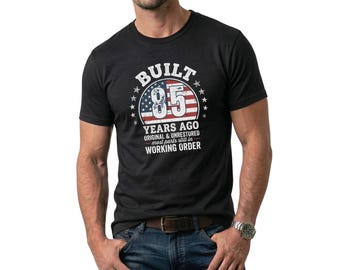 Shirt 85e verjaardag, 85 jaar geleden gebouwd, grappig katoenen T-shirt klassieke auto