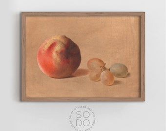 Peinture de fruits de mauvaise humeur, oeuvre d'art à imprimer pour la cuisine, décoration de cuisine, oeuvre de fruits, oeuvre d'art numérique pour mur | UGS 211