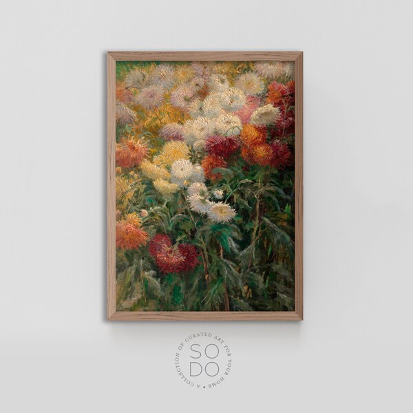 Kitchen Art Print, Vintage Floral Painting, Kitchen Shelf Decor, Vintage Botanical Wall Art | SKU 554