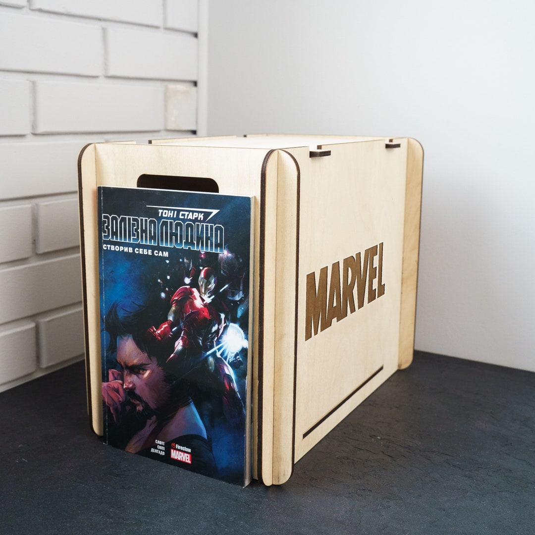 Comic Book Storage Box Wood Comic Box Comic Book Holder Etsy