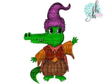 Gator Witch Sublimation Design PNG | Digital Download