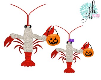 Crawfish Mummy Halloween Sublimation Design PNG | Digital Download