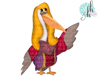 Pelican Witch Sublimation Design PNG | Digital Download