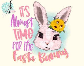 Time for the Easta Bunny Sublimation Design PNG | Digital Download