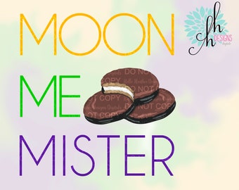 Moon Me Mister Mardi Gras Sublimation Design PNG | Digital Download
