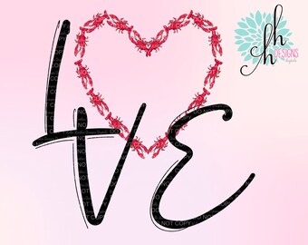 Love Crawfish Valentine’s Day Sublimation Design PNG | Digital Download