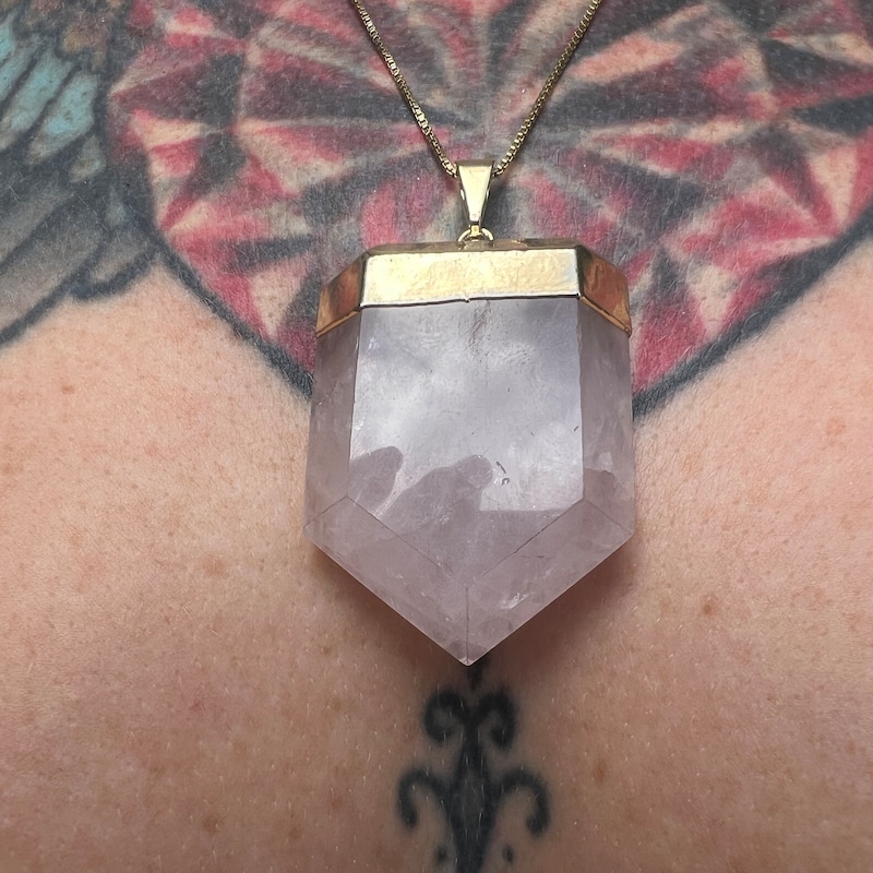 RG - ROSEWATER LARGE CRYSTAL - NECKLACE