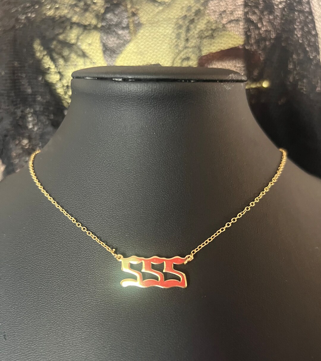 Angel Number 555 Gold Plated Necklace, 555 Necklace, Gold Plated, 14k ...