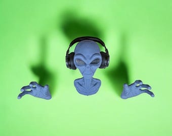 Supporto per cuffie e controller Alien, decorazione da parete per giocatori