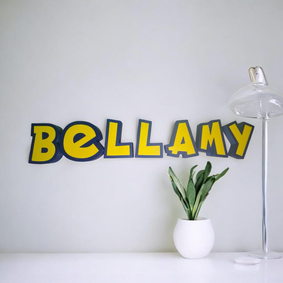 Custom 3D Name Wall Sign – Personalized Kids Bedroom Nursery Room Decor ...