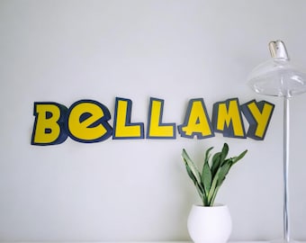 Cartello da parete con nome 3D personalizzato – Decorazione personalizzata per la cameretta dei bambini