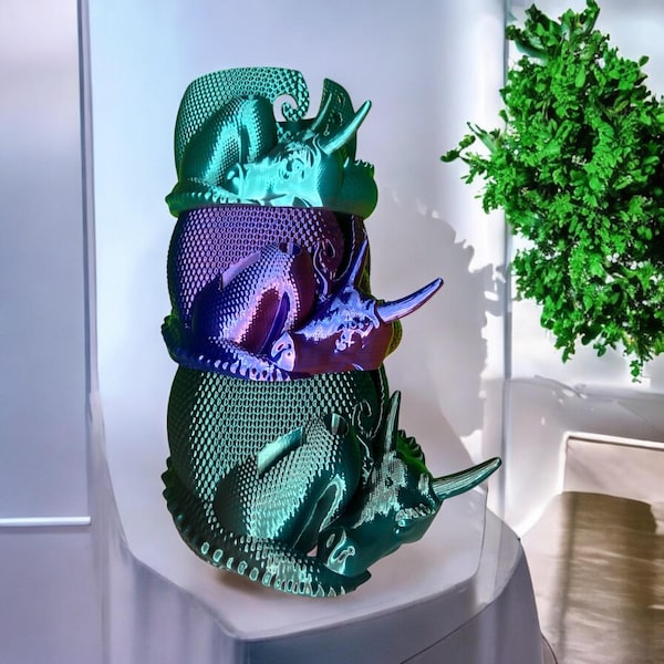 3Dプリントのドラゴンヤーンボウル：かぎ針編みオーガナイザー