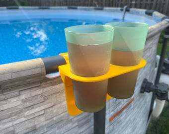 Poolside cup holder