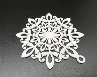 3D Printed Snowflake Decoration (4 pack)