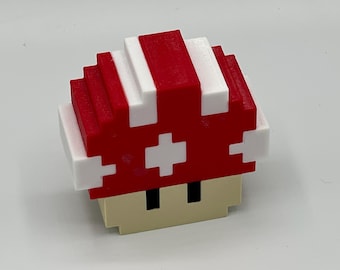 3D Printed Super Mario Brothers Plumber Brothers Power Up Mushroom