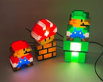 3D Printed Super Mario Brothers Plumber Brothers Character Set