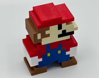 3D Printed Light-Up Mario Figure: Super Mario Brothers Desk Decoration