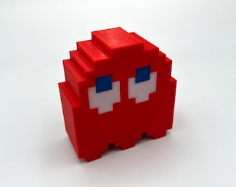 3D Printed Red desk light Pac-Man Ghost
