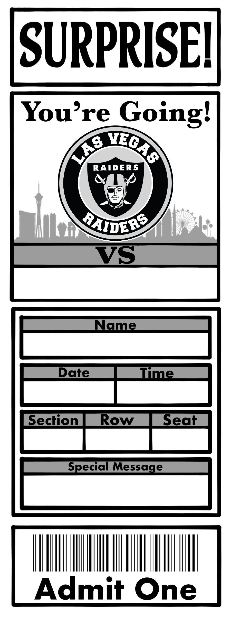 Raiders Football Ticket