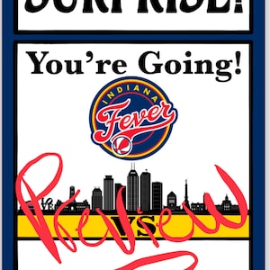 Sjabloonticket Indiana Fever damesbasketbal