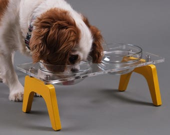 Soporte para comederos de mascotas, cuencos para gatos, cuencos para perros, comedero elevado para mascotas, muebles para mascotas / Colores FN2 Boomerang