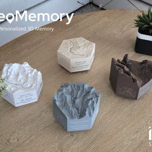 Personalized 3D Topographic Map Sculpture: Custom Adventure Memory Keepsake