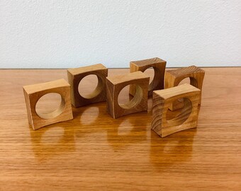 Vintage 1960s DANISH MODERN Teak Napkin Holders