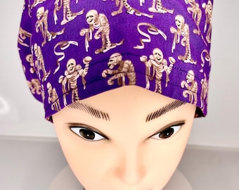 Halloween Mummies Scrub Cap: Women's Euro Style Surgical Hat