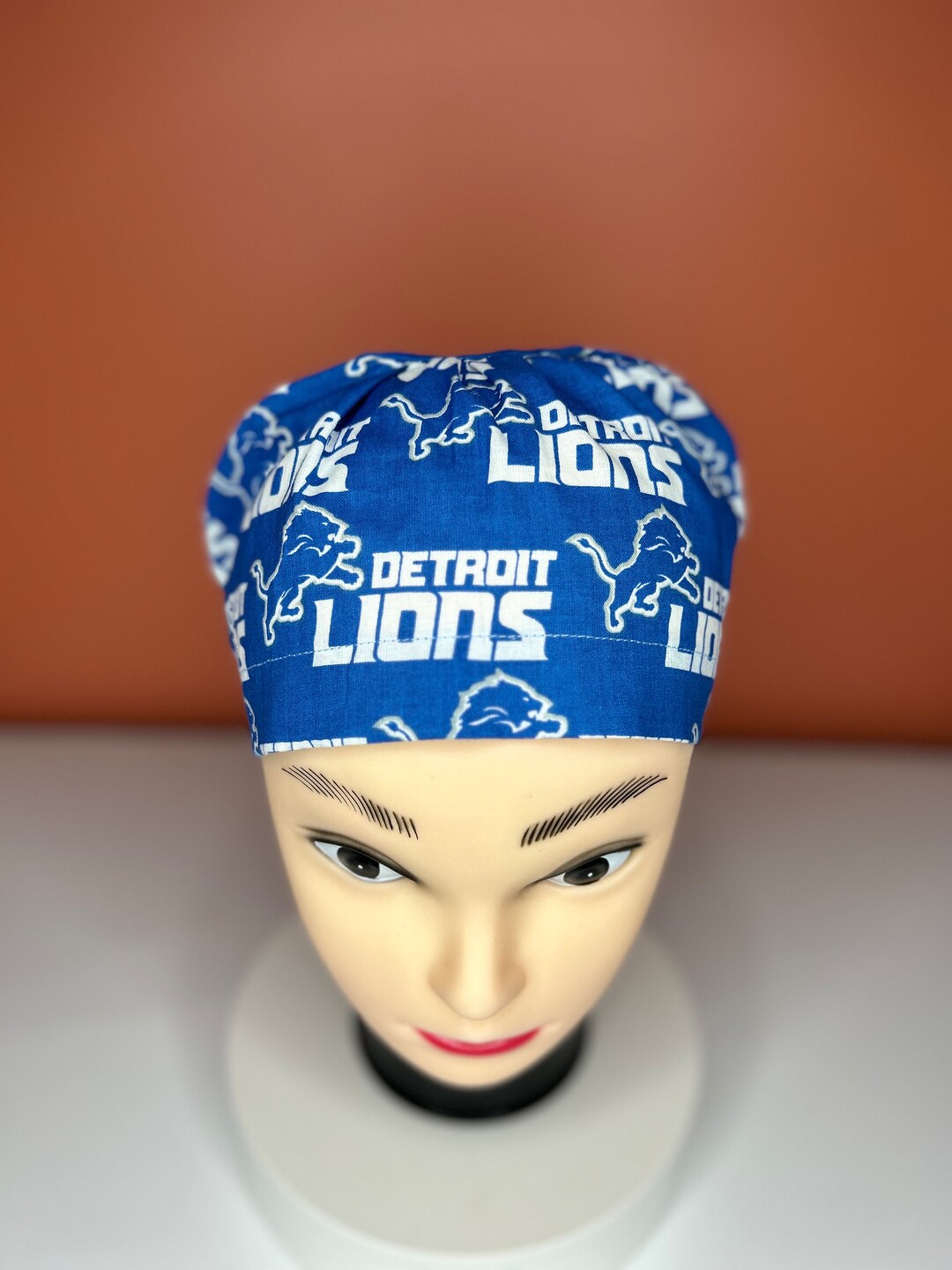 Detroit Lions Surgical Scrub Cap for Women,euro Style Scrubbing Cap