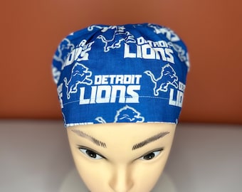 Detroit Lions surgical scrub cap for women,Euro style scrubbing cap, NFL scrubbing cap