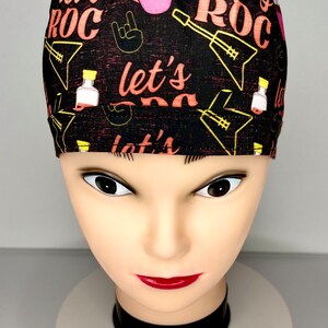 Men - Unisex surgical nurses caps for CRNA or Anesteziolgists. “Let’s ROC”. High quality cotton