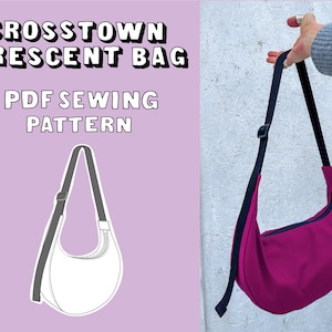 Crosstown Crescent Bag PDF Sewing Pattern image 1