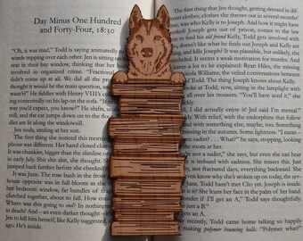 Husky Dog Wooden Bookmark: Siberian Husky Gifts for Readers