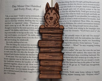 Husky Dog Wooden Bookmark: Siberian Husky Gifts for Readers
