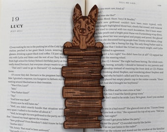 Wooden German Shepherd Bookmark: Engraved Dog Lover Gift