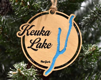 Keuka Lake Ornament: Finger Lakes NY Keepsake