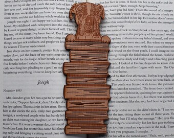 Boxer Dog Wooden Bookmark: Gift for Book Lovers