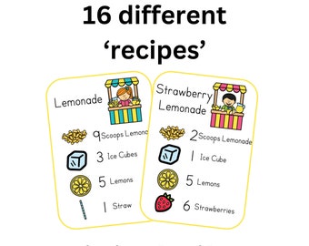 Lemonade Sensory Bin Digital Download Cards Only
