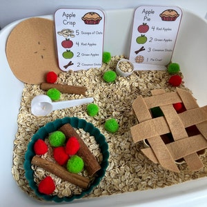 Make an Apple Pie  | Sensory Bin | Preschool Apple Unit Study Game | Homeschool Learning