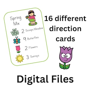 Spring Mix Sensory Bin Nur digitale Download-Karten
