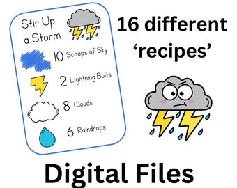 Stir Up A Storm Sensory Bin Digital Download Cards Only