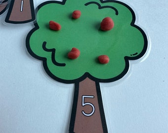Playdough Counting 1-20 | Apple Playdough mat | Hands on Learning | Preschool Early Learning Game